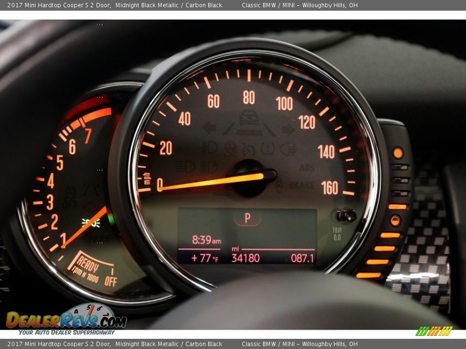 2017 Mini Hardtop Cooper S 2 Door Midnight Black Metallic / Carbon Black Photo #8
