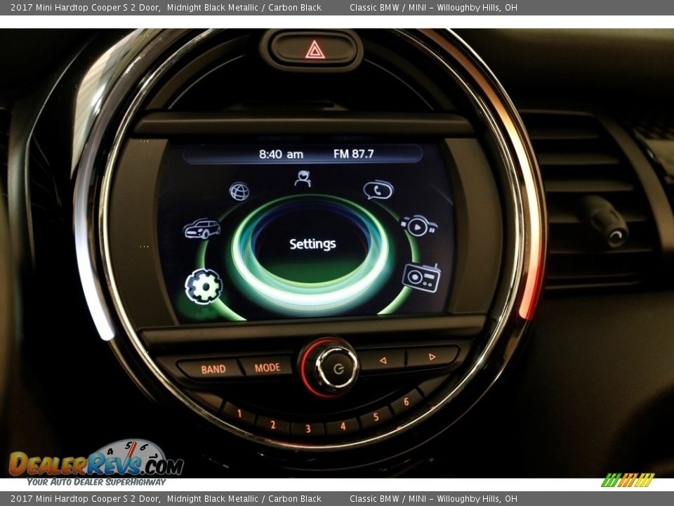 2017 Mini Hardtop Cooper S 2 Door Midnight Black Metallic / Carbon Black Photo #9
