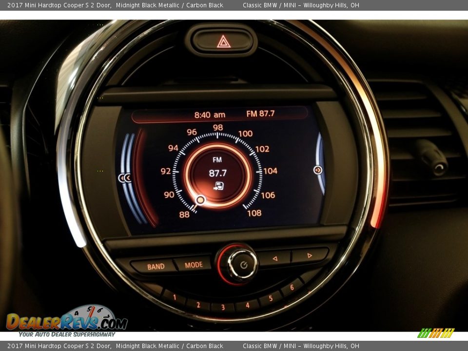 2017 Mini Hardtop Cooper S 2 Door Midnight Black Metallic / Carbon Black Photo #10