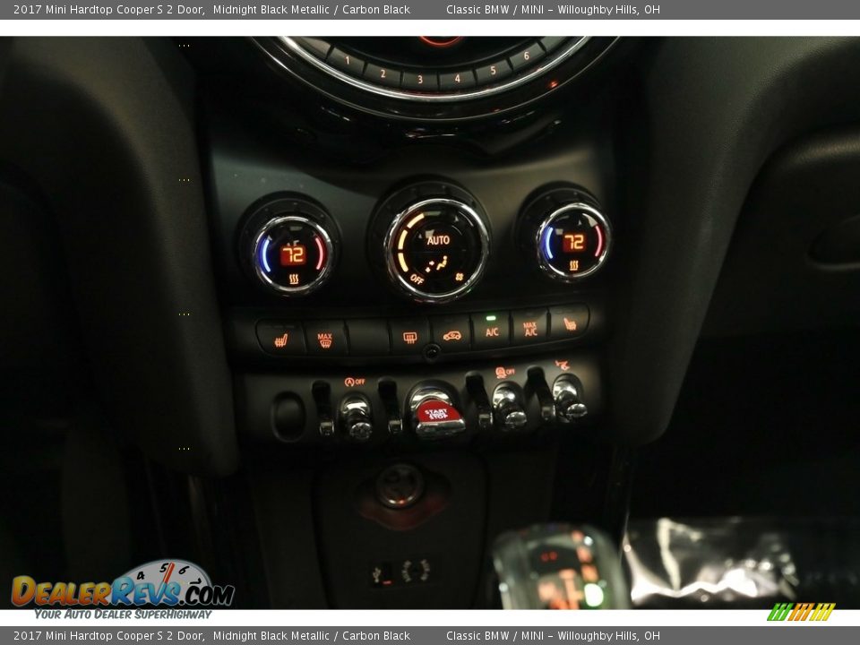 2017 Mini Hardtop Cooper S 2 Door Midnight Black Metallic / Carbon Black Photo #14