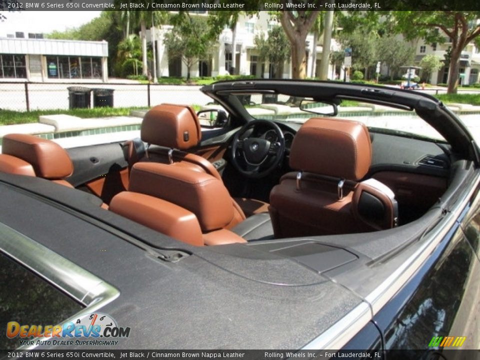 2012 BMW 6 Series 650i Convertible Jet Black / Cinnamon Brown Nappa Leather Photo #24