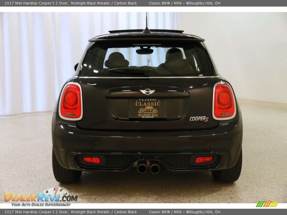 2017 Mini Hardtop Cooper S 2 Door Midnight Black Metallic / Carbon Black Photo #19