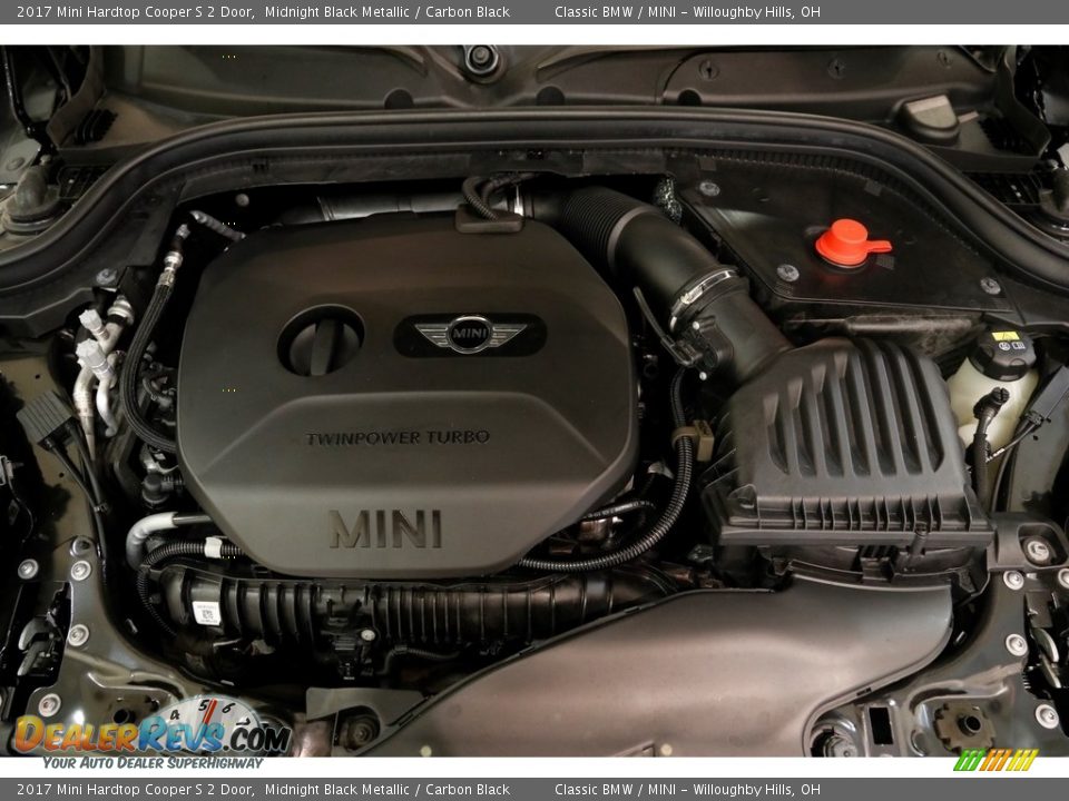 2017 Mini Hardtop Cooper S 2 Door Midnight Black Metallic / Carbon Black Photo #20