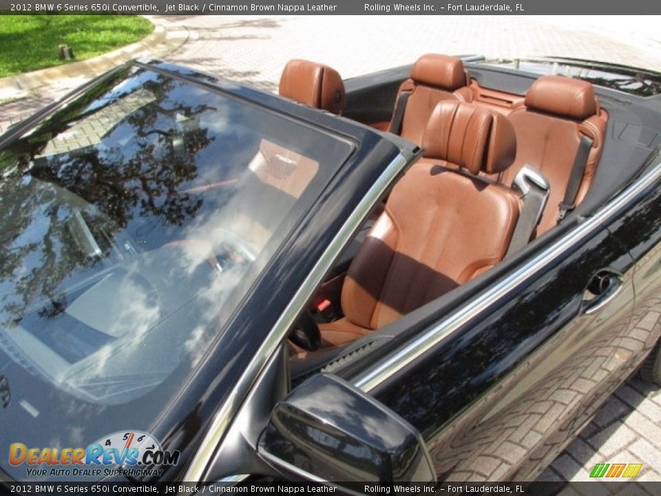 2012 BMW 6 Series 650i Convertible Jet Black / Cinnamon Brown Nappa Leather Photo #26