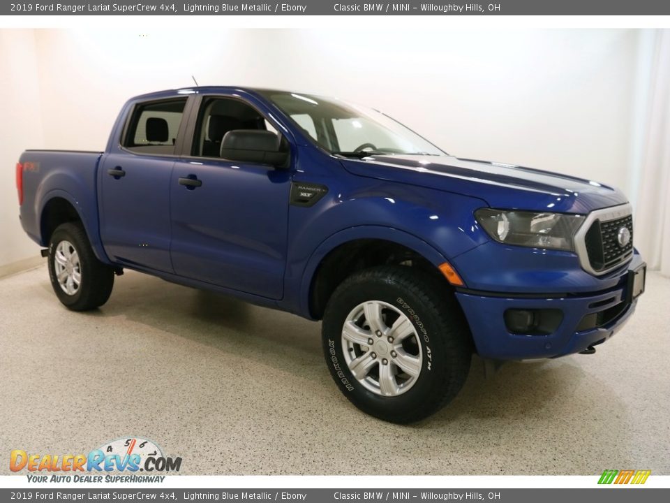 2019 Ford Ranger Lariat SuperCrew 4x4 Lightning Blue Metallic / Ebony Photo #1
