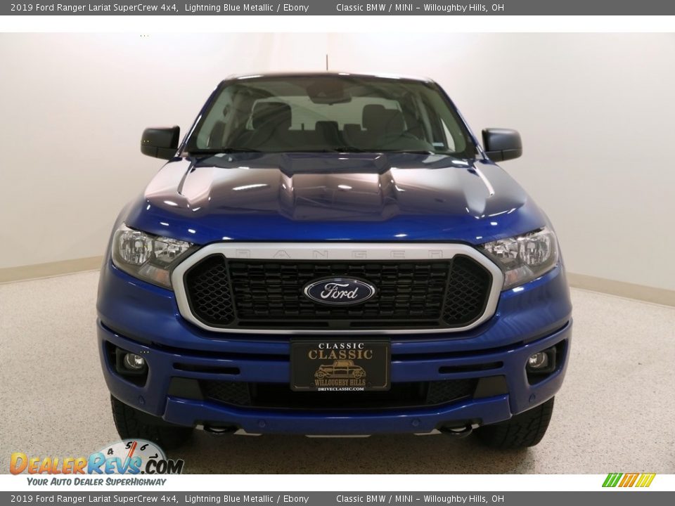 2019 Ford Ranger Lariat SuperCrew 4x4 Lightning Blue Metallic / Ebony Photo #2