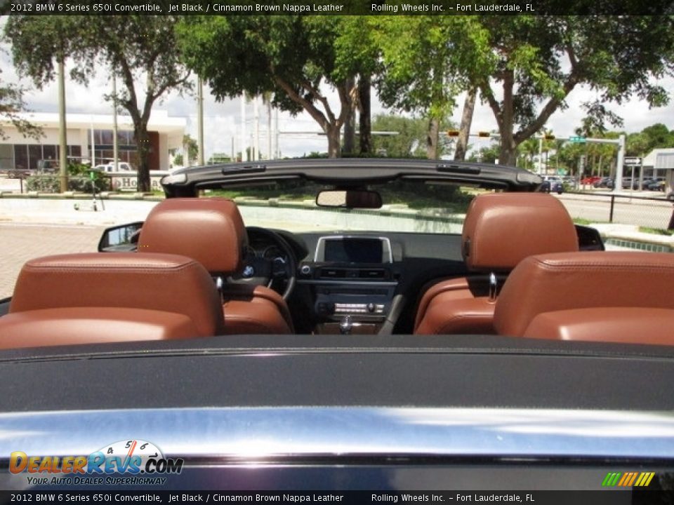 2012 BMW 6 Series 650i Convertible Jet Black / Cinnamon Brown Nappa Leather Photo #32