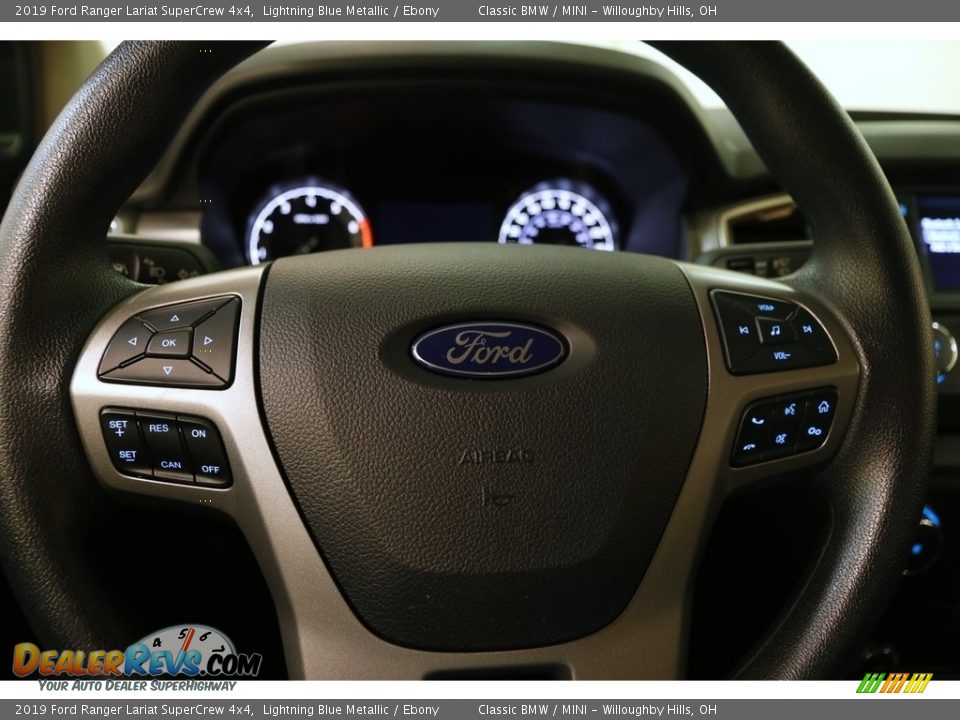 2019 Ford Ranger Lariat SuperCrew 4x4 Lightning Blue Metallic / Ebony Photo #7