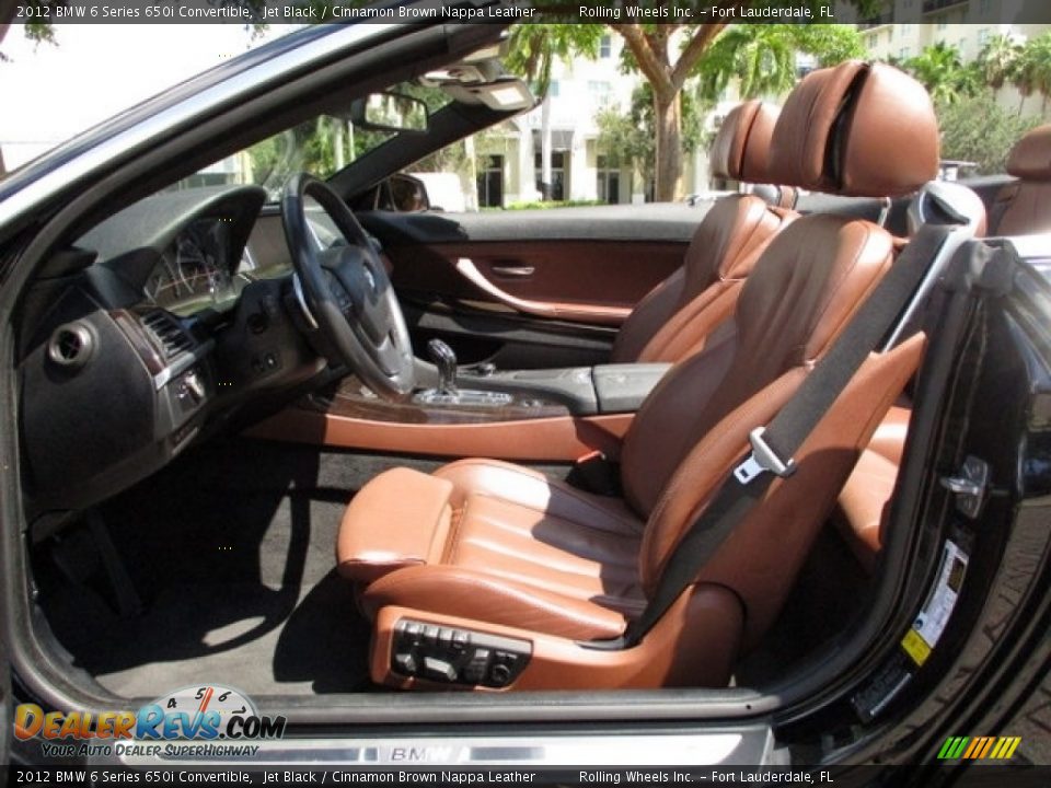 2012 BMW 6 Series 650i Convertible Jet Black / Cinnamon Brown Nappa Leather Photo #34