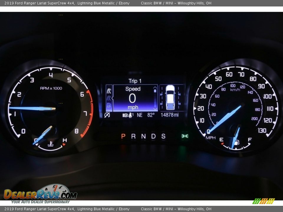 2019 Ford Ranger Lariat SuperCrew 4x4 Lightning Blue Metallic / Ebony Photo #8
