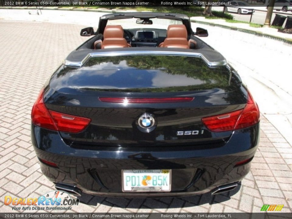 2012 BMW 6 Series 650i Convertible Jet Black / Cinnamon Brown Nappa Leather Photo #35