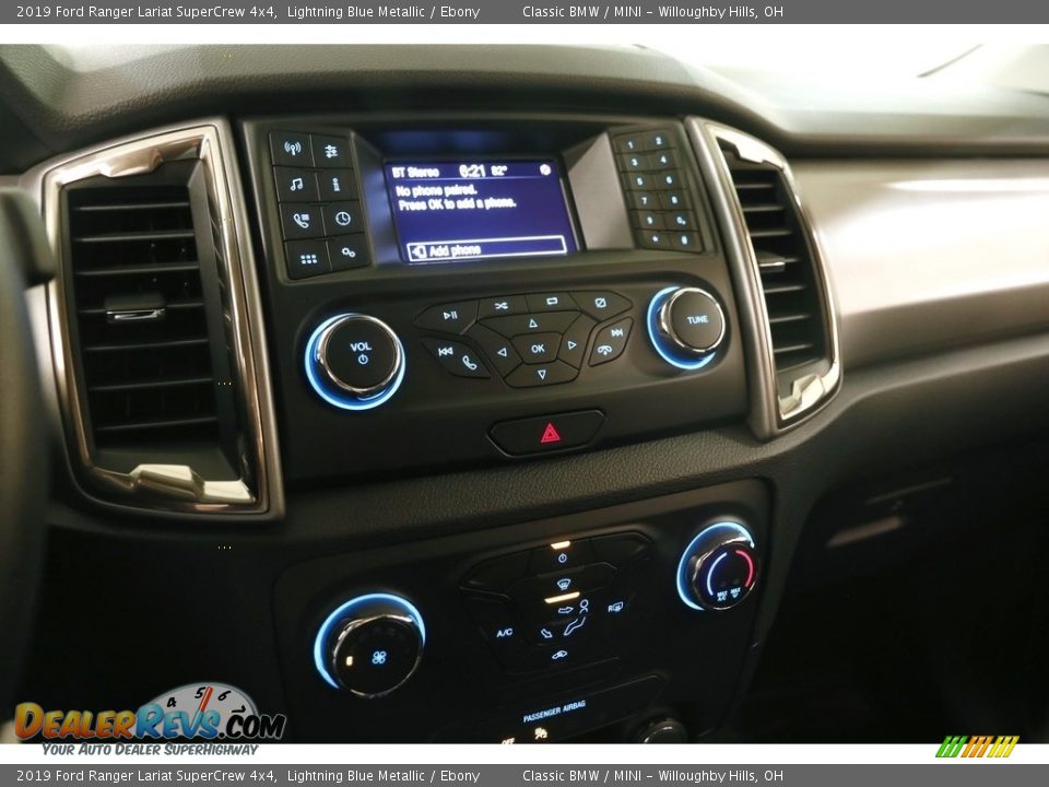 2019 Ford Ranger Lariat SuperCrew 4x4 Lightning Blue Metallic / Ebony Photo #9