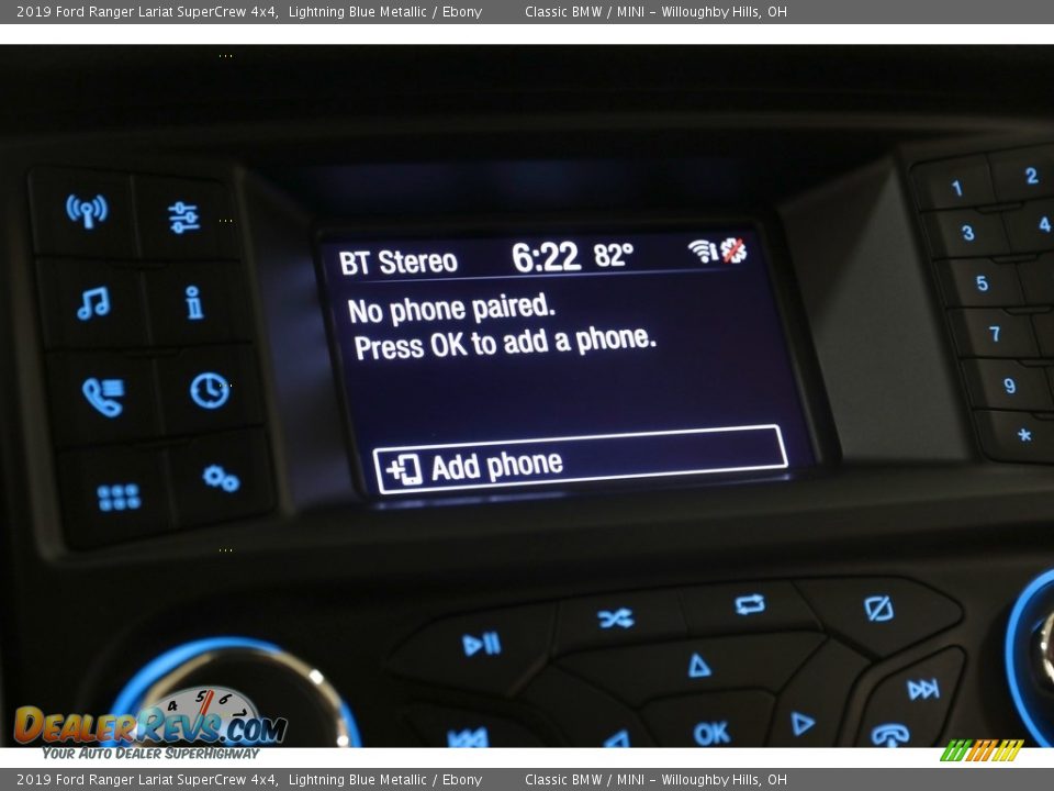 2019 Ford Ranger Lariat SuperCrew 4x4 Lightning Blue Metallic / Ebony Photo #10