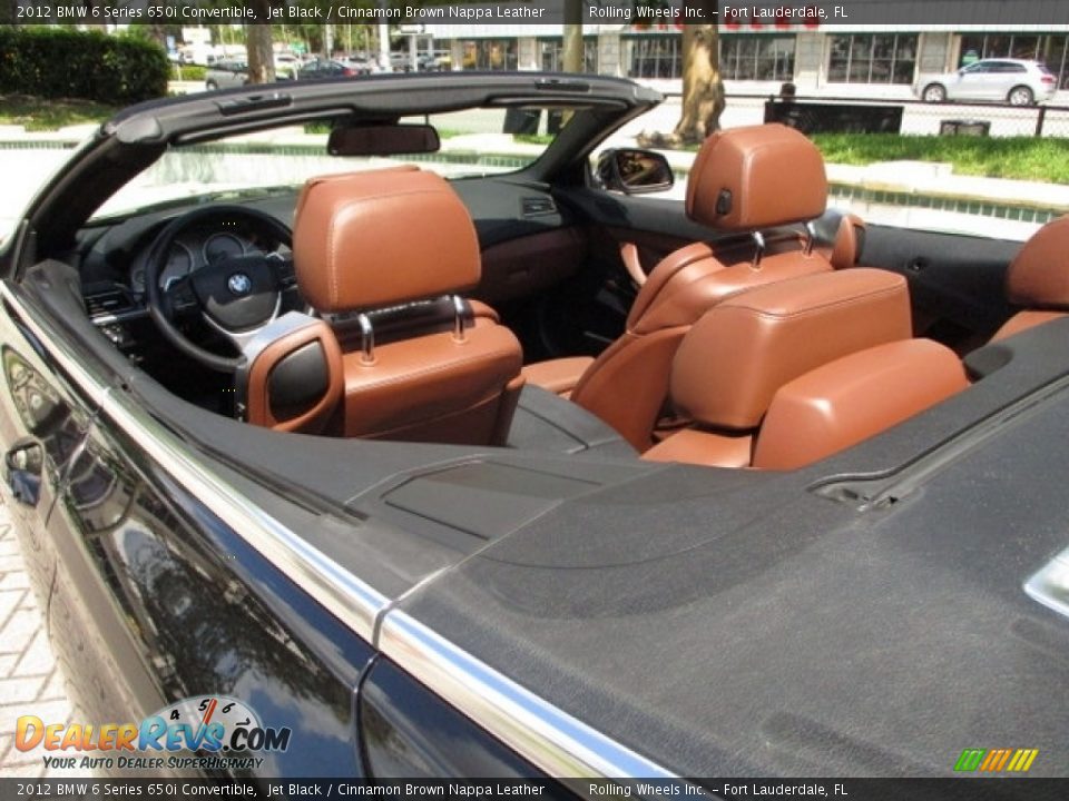 2012 BMW 6 Series 650i Convertible Jet Black / Cinnamon Brown Nappa Leather Photo #36