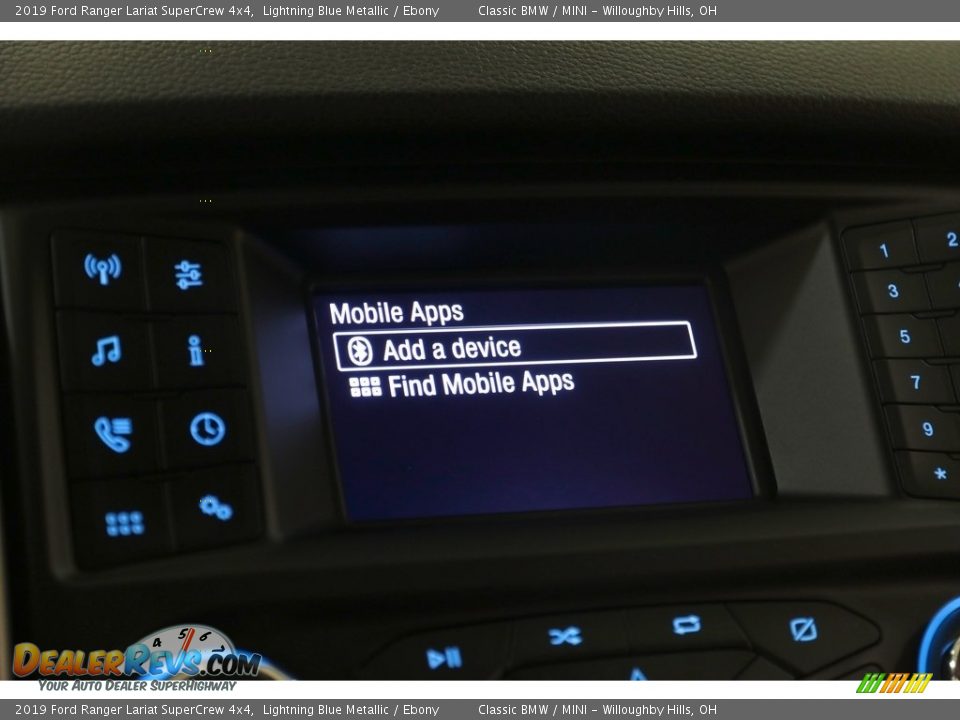 2019 Ford Ranger Lariat SuperCrew 4x4 Lightning Blue Metallic / Ebony Photo #12