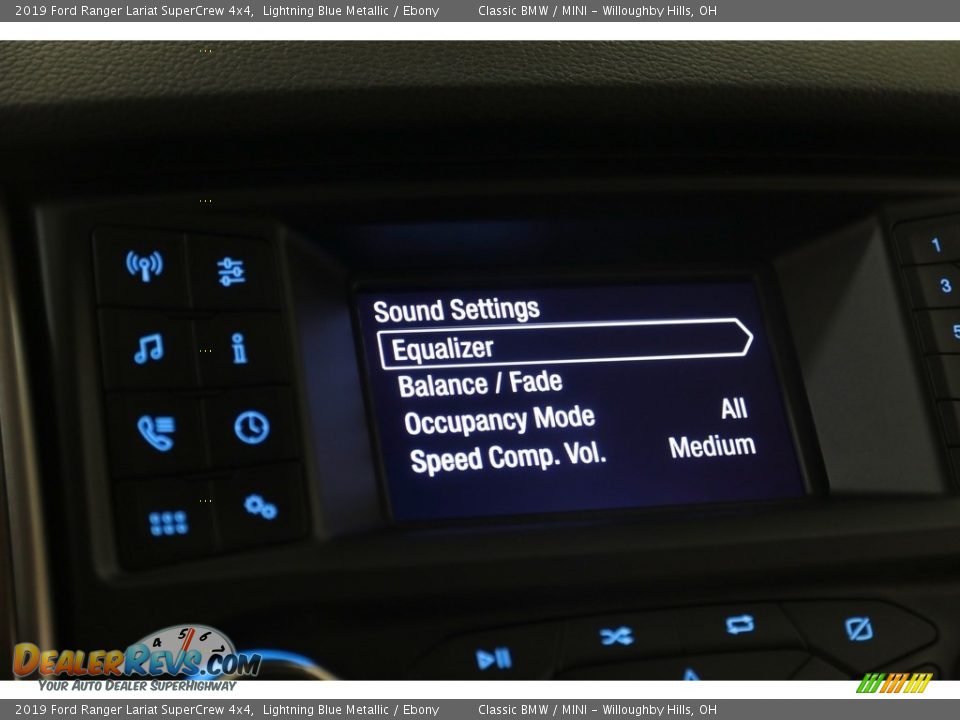 2019 Ford Ranger Lariat SuperCrew 4x4 Lightning Blue Metallic / Ebony Photo #13
