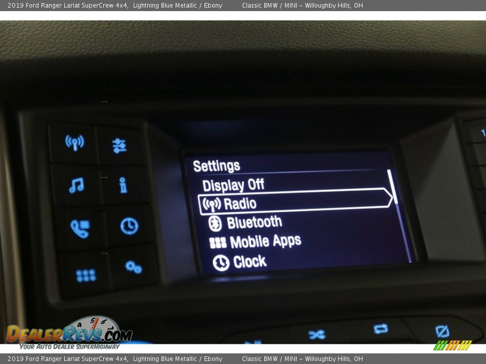 2019 Ford Ranger Lariat SuperCrew 4x4 Lightning Blue Metallic / Ebony Photo #14