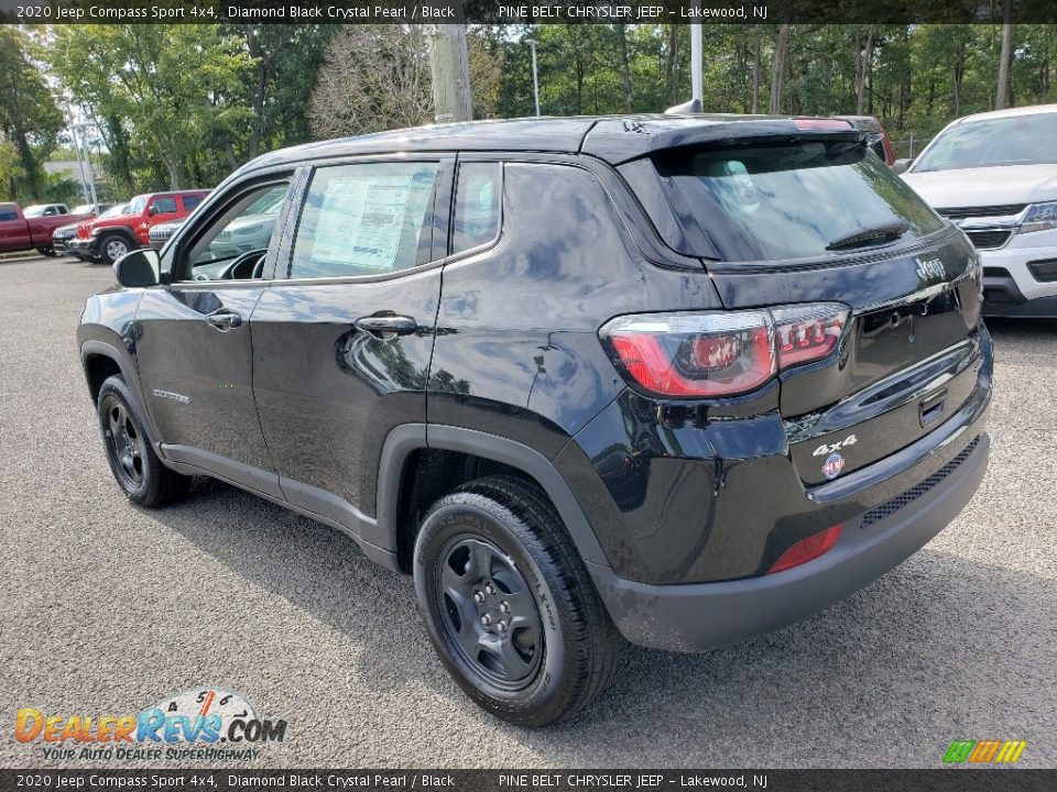 2020 Jeep Compass Sport 4x4 Diamond Black Crystal Pearl / Black Photo #4