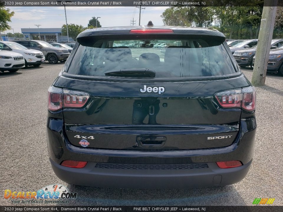 2020 Jeep Compass Sport 4x4 Diamond Black Crystal Pearl / Black Photo #5