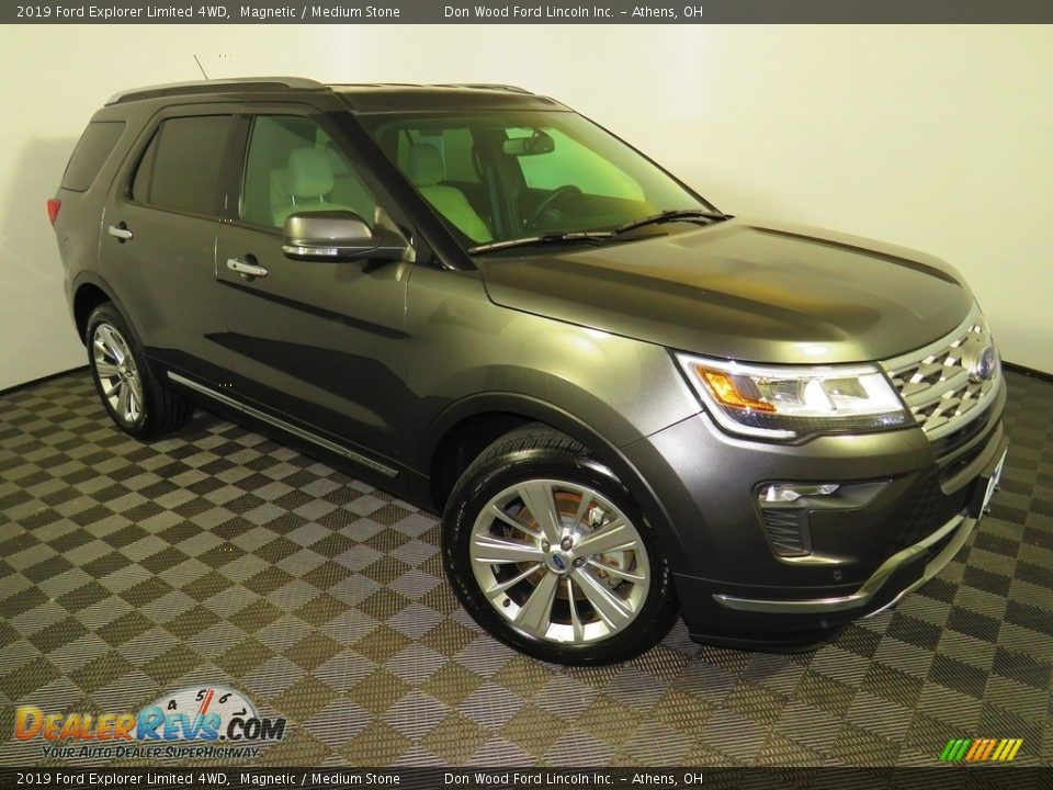 2019 Ford Explorer Limited 4WD Magnetic / Medium Stone Photo #2