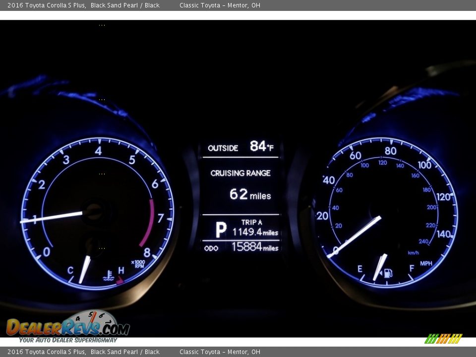 2016 Toyota Corolla S Plus Black Sand Pearl / Black Photo #7