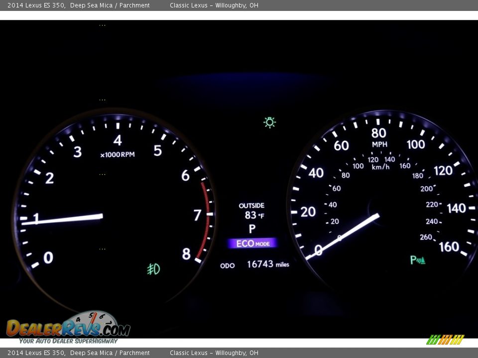 2014 Lexus ES 350 Deep Sea Mica / Parchment Photo #8