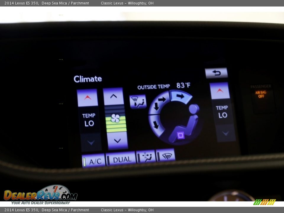 2014 Lexus ES 350 Deep Sea Mica / Parchment Photo #16