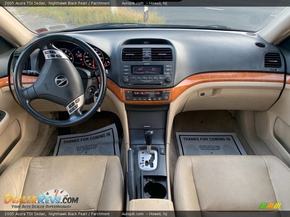 2005 Acura TSX Sedan Nighthawk Black Pearl / Parchment Photo #14