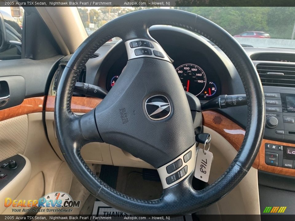 2005 Acura TSX Sedan Nighthawk Black Pearl / Parchment Photo #17