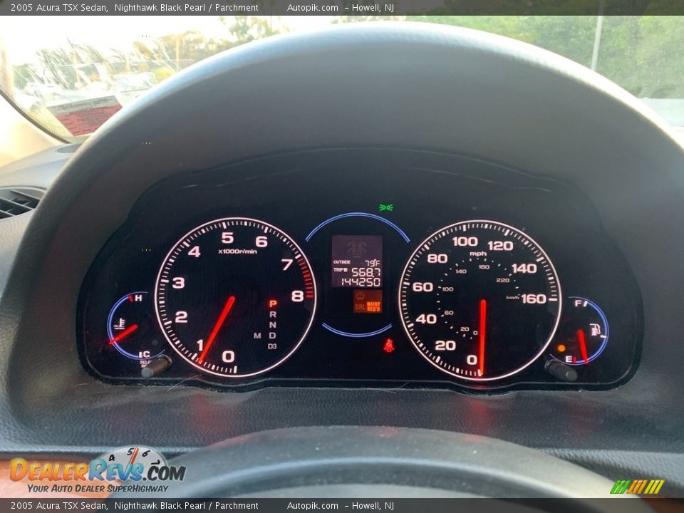 2005 Acura TSX Sedan Nighthawk Black Pearl / Parchment Photo #18