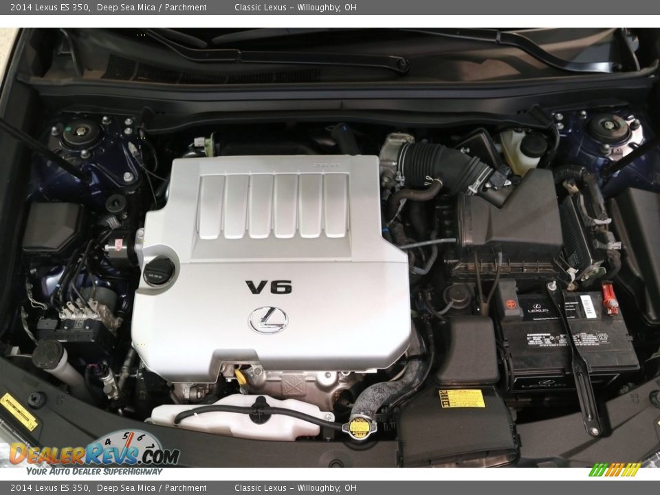 2014 Lexus ES 350 Deep Sea Mica / Parchment Photo #28