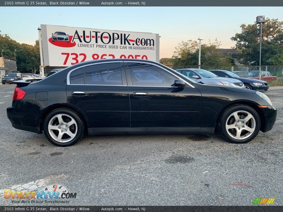 2003 Infiniti G 35 Sedan Black Obsidian / Willow Photo #2