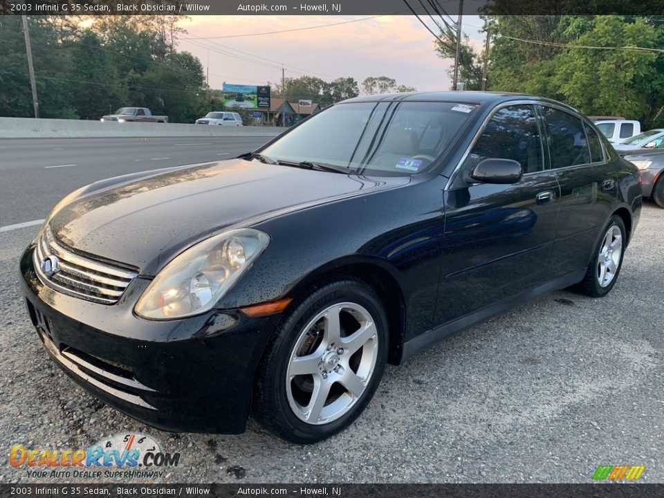 2003 Infiniti G 35 Sedan Black Obsidian / Willow Photo #7