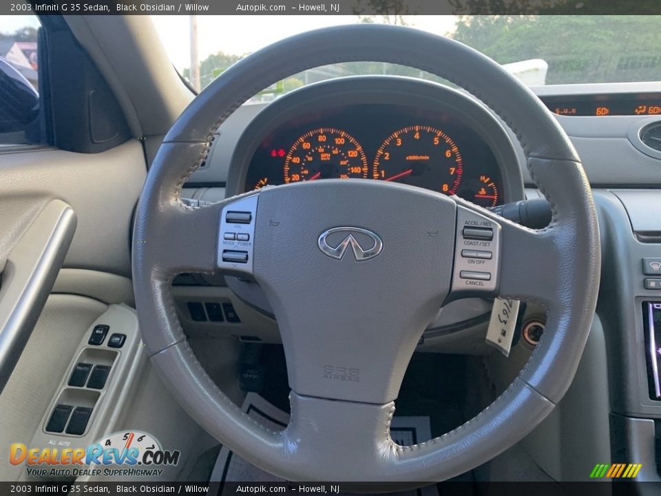 2003 Infiniti G 35 Sedan Black Obsidian / Willow Photo #17