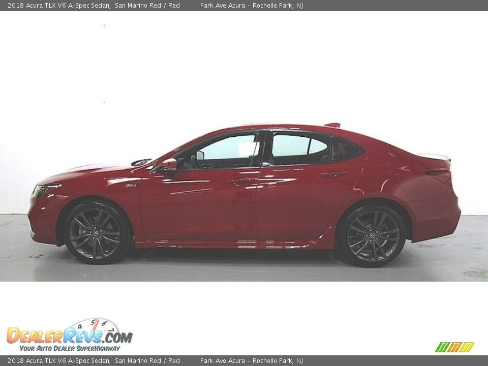 2018 Acura TLX V6 A-Spec Sedan San Marino Red / Red Photo #2