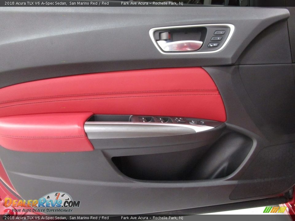2018 Acura TLX V6 A-Spec Sedan San Marino Red / Red Photo #8