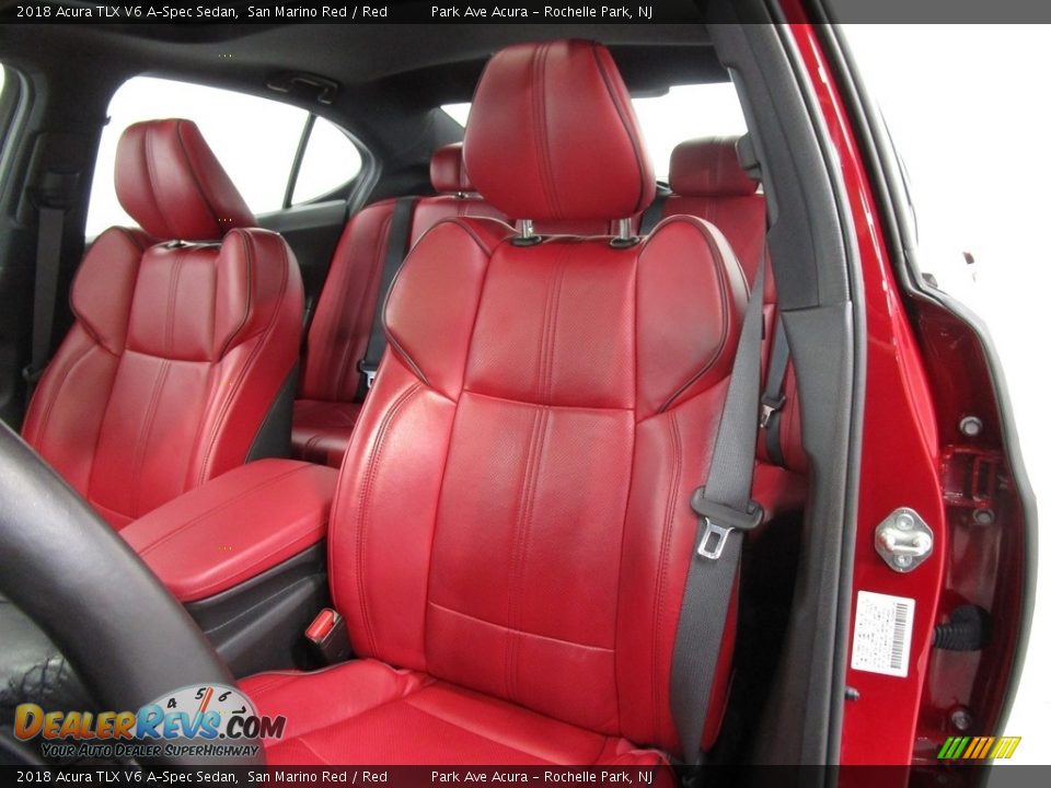 2018 Acura TLX V6 A-Spec Sedan San Marino Red / Red Photo #9