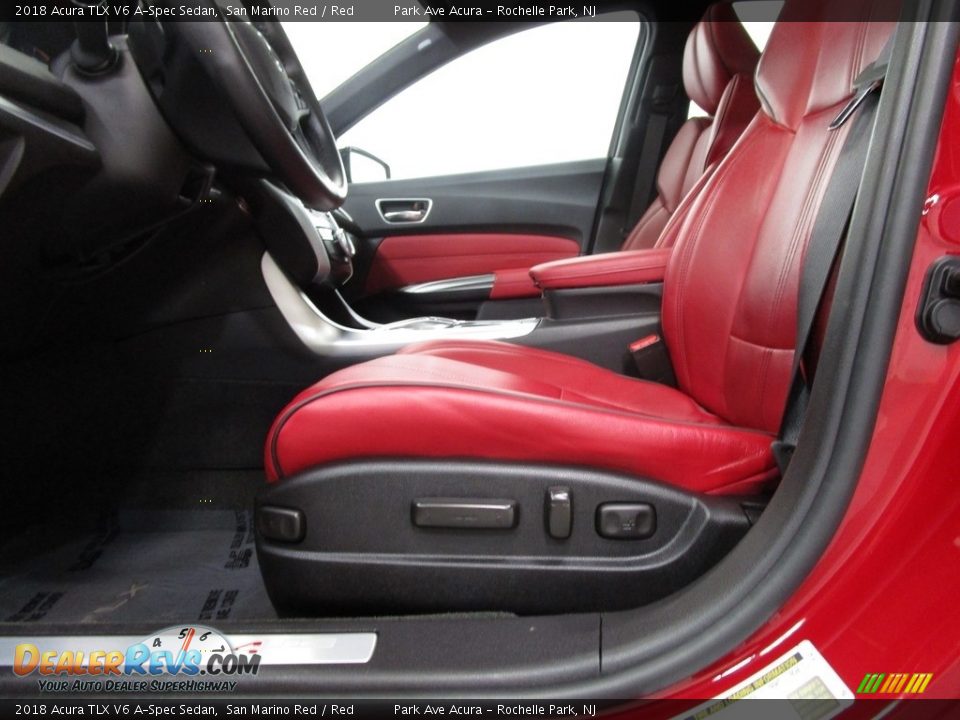2018 Acura TLX V6 A-Spec Sedan San Marino Red / Red Photo #10