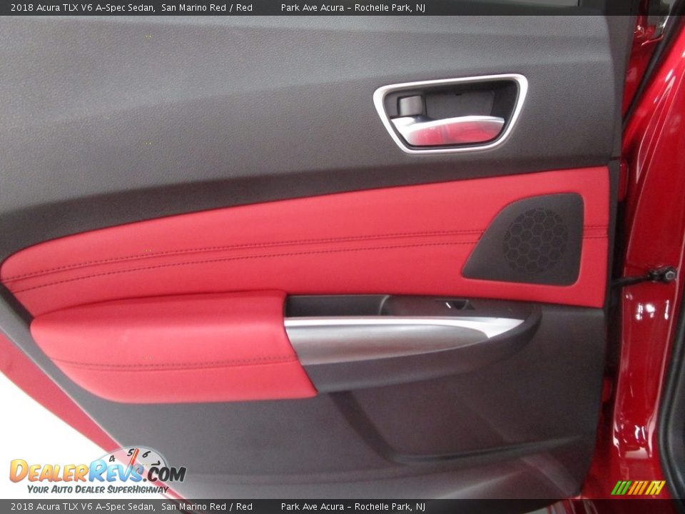 2018 Acura TLX V6 A-Spec Sedan San Marino Red / Red Photo #11
