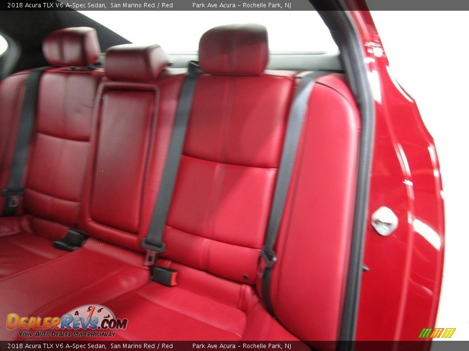 2018 Acura TLX V6 A-Spec Sedan San Marino Red / Red Photo #12