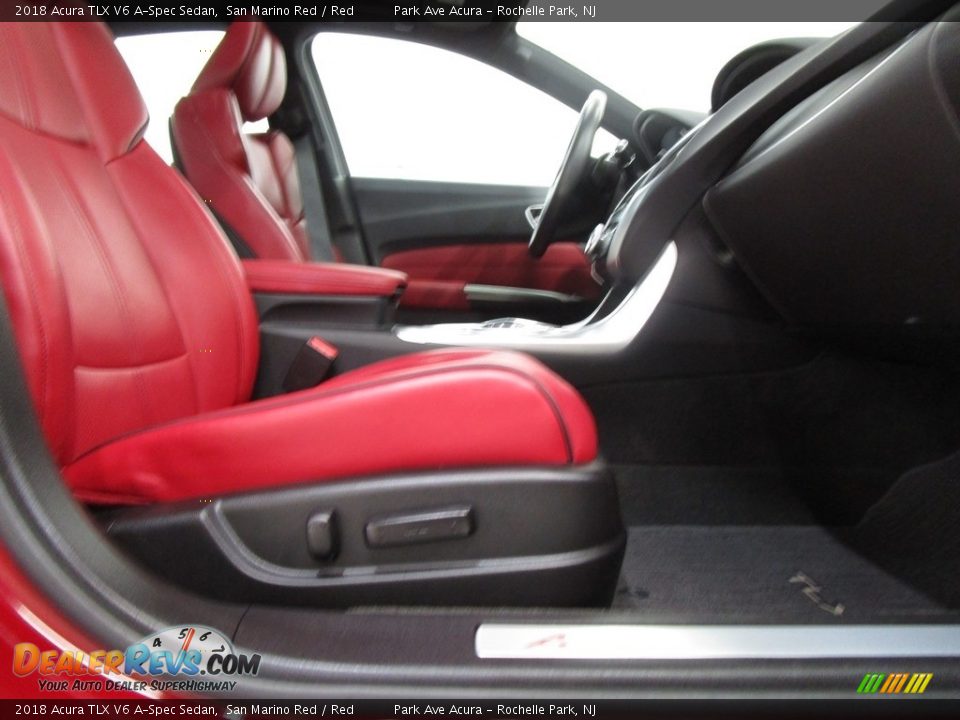 2018 Acura TLX V6 A-Spec Sedan San Marino Red / Red Photo #16