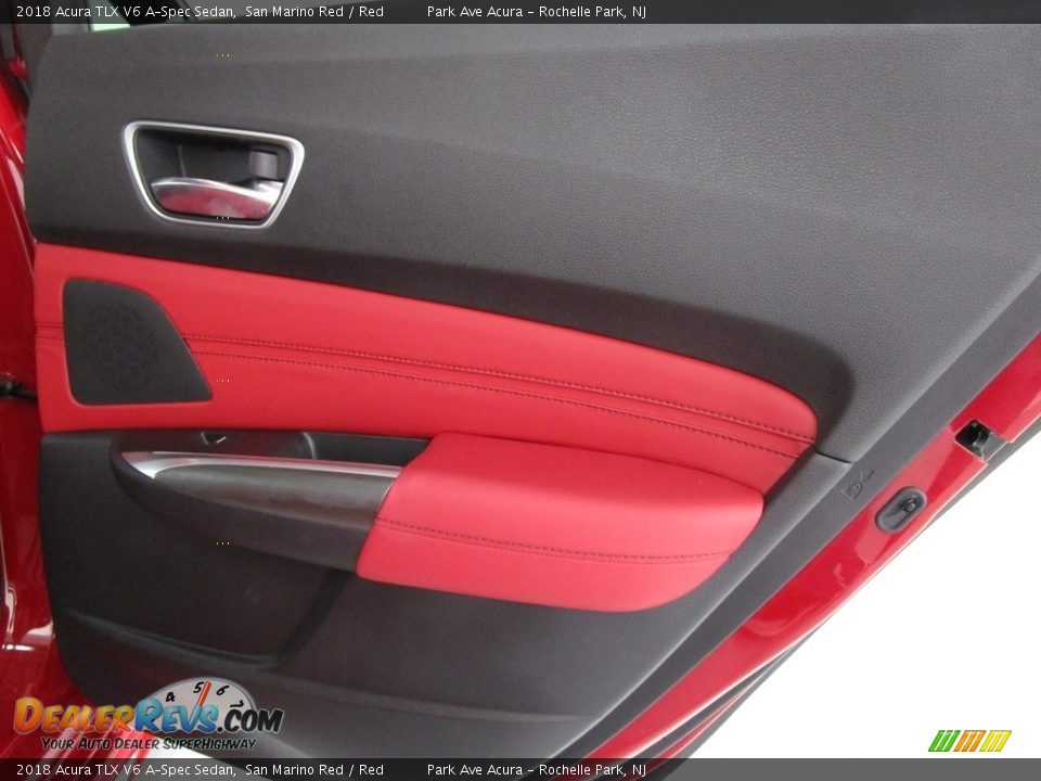 2018 Acura TLX V6 A-Spec Sedan San Marino Red / Red Photo #17
