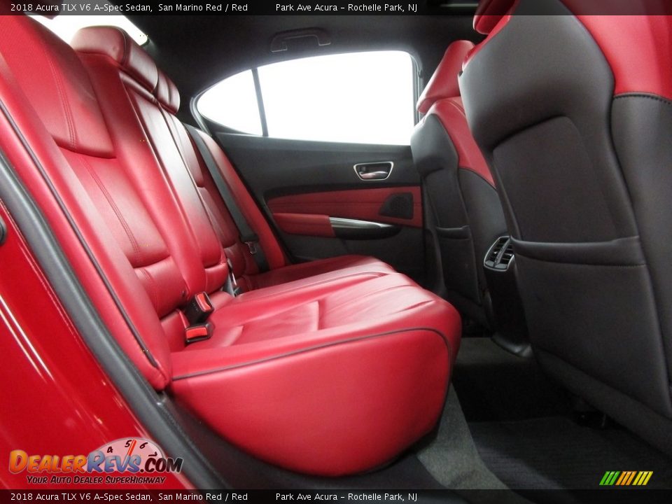 2018 Acura TLX V6 A-Spec Sedan San Marino Red / Red Photo #19