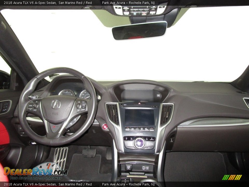 2018 Acura TLX V6 A-Spec Sedan San Marino Red / Red Photo #23