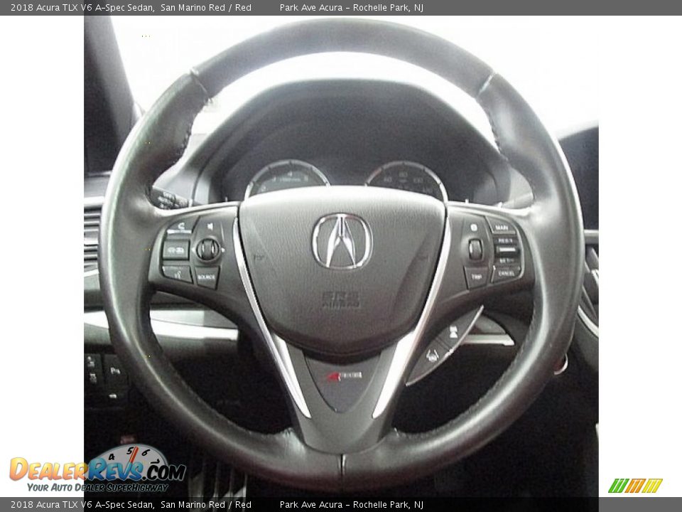 2018 Acura TLX V6 A-Spec Sedan San Marino Red / Red Photo #24