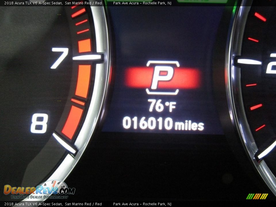 2018 Acura TLX V6 A-Spec Sedan San Marino Red / Red Photo #25