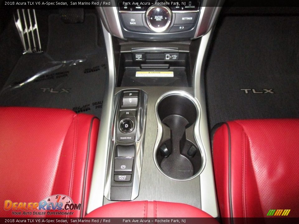 2018 Acura TLX V6 A-Spec Sedan San Marino Red / Red Photo #29