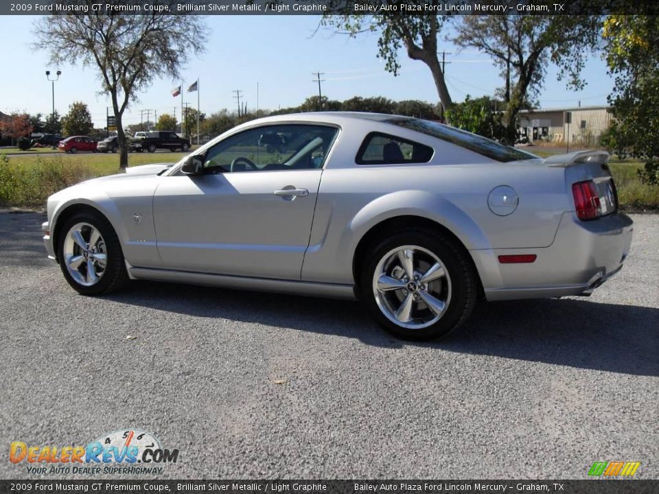 2009 Ford Mustang GT Premium Coupe Brilliant Silver Metallic / Light Graphite Photo #3