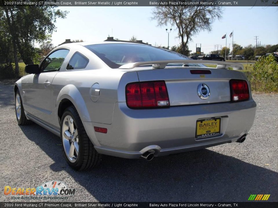 2009 Ford Mustang GT Premium Coupe Brilliant Silver Metallic / Light Graphite Photo #4