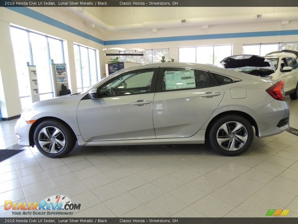 2019 Honda Civic LX Sedan Lunar Silver Metallic / Black Photo #8